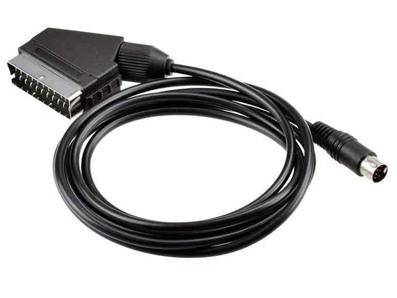 VECASDEN 互換RGB21ピンケーブル 対応SEGA MD1 スピーカーステレオ配線済 1.8M