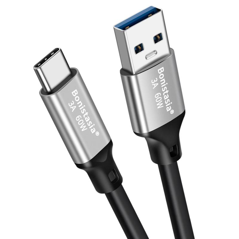 USB A to USB C ケーブル 3.2 急速充電【0.2m/0.3m/0.5m/1m/2m】60W 10Gbpsデータ伝送 標準PD すべてのtype-cデバイスに対応 PQ085