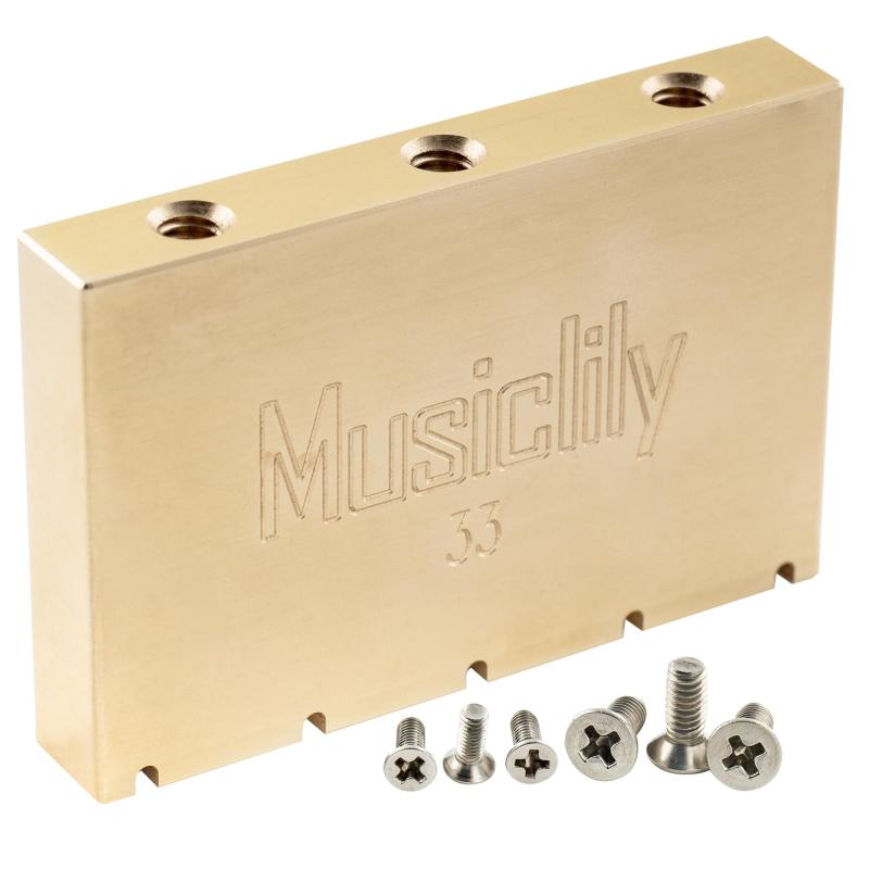 Musiclily Ultra ブラス製トレモロブロックGotoh GE1996TエレキギターFloyd Roseフロイドローズタイプトレモロユニット用