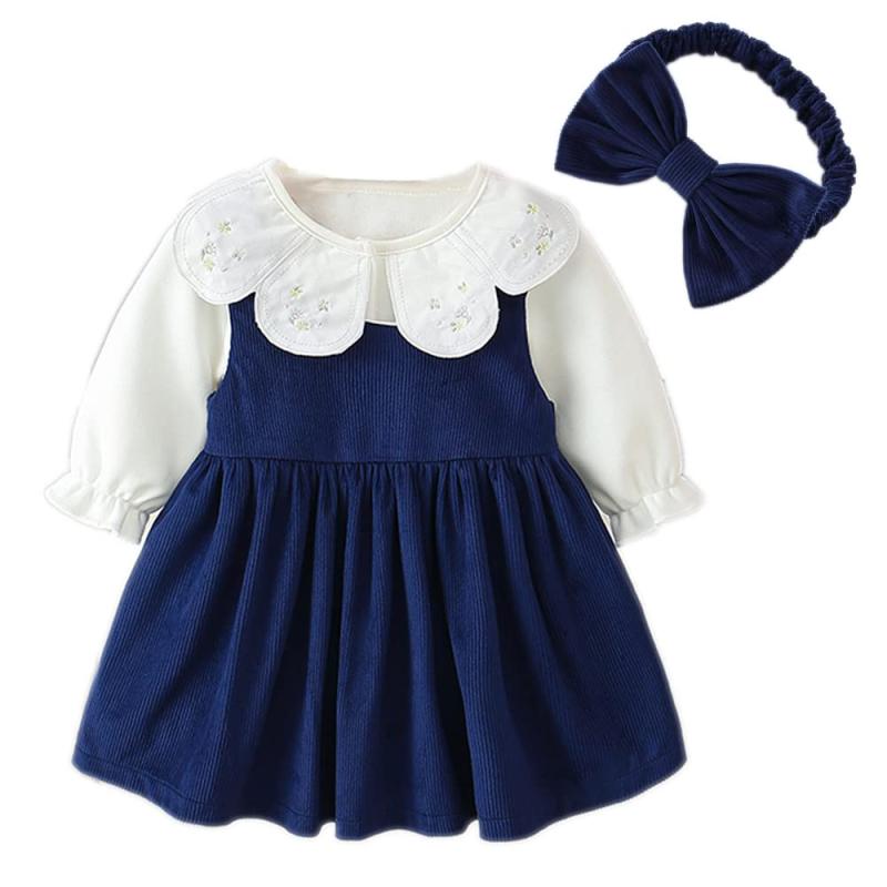[Reegoo Peter] ベビー服 ドレス 女の子 ワンピース サロペット シャツ 綿100％ セーラー風 セット かわいい 発表会 子供服 外出服 キッズ 73 90 100 110 120定番のシャツをコーディネートしてもいいし、他のブラウスやカットソーなど合わせるインナー次第で雰囲気を変えて女の子のさまざまな可愛さをお楽しみいただけるアイテムです。なめらかな肌触りのスムース綿100％素材で心地よく着ていただけます。若干厚みのある素材なので、秋冬から春先、真夏以外がおすすめです。サロペットワンピースの前にリボンがポイントです。プリーツスカートデザインで、裾にかけて大きく広がるシルエットが可愛さUPにします。お子様の誕生日·結婚式·記念日·出産祝い·入学式や卒業式·発表会などのお衣装としても着回しいただけます。結婚式やパーティー、オケージョンなどで使ってもおすすめです。トップスはボリューム袖とゆったり広めなシルエットを、長めの袖リブ＆すそリブで可愛い女の子っぽい雰囲気がいっぱいです。袖の表面にシャリ感があるレースが付いてシンプルなのに綺麗です。