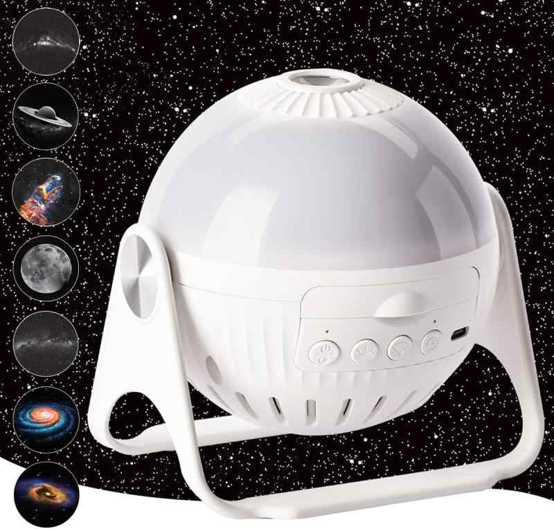 YOU KE LA プラネタプ 星空プロジェクト ABS 家庭用 子供 本格的 人気 天の川 オーロラ 星座 海 7種類映画フィルム HDフォーカス投影灯 星空ベッドサイー機能付き 光色変換 360度回転 輝度調整 誕