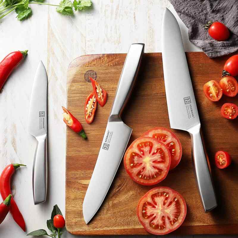 KEEMAKE 包丁セット 三徳包丁 ステンレス 食洗機対応 万能包丁 多機能 左利き用包丁 パン切り包丁 肉切り 菜切り 魚切り キッチン用品 プレゼント ギフト vision-stores-10272510 ビジョンストア サンプル画像3