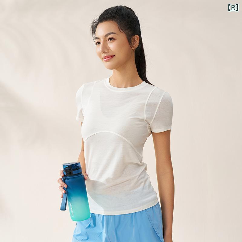 Tシャツ レディース メリノウール 半袖 トップス カットソー 吸湿速乾 通気性 伸縮性 軽い 軽量 アウトドア キャンプ 登山 トレッキング スポーツ ランニング ウォーキング カジュアル 丸首 無地 春夏 vision-stores-10273475 ビジョンストア サンプル画像3
