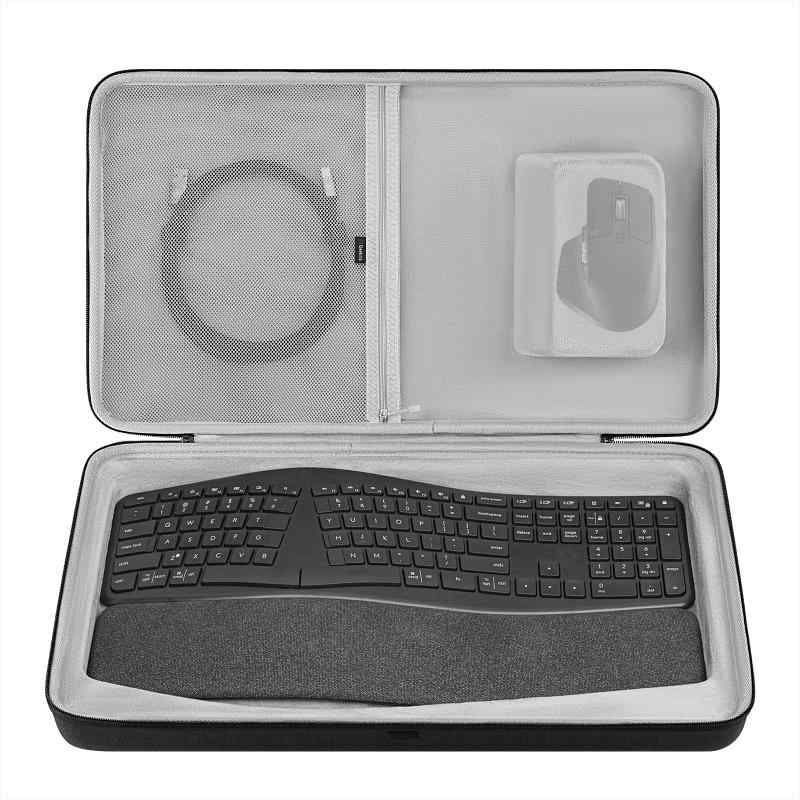 Geekria ハードシェル トラベル キャリング キーボード ケース、ロジクール Logicool ERGO K860 ワイヤレス エルゴノミクス キーボード、ERGO K860 および MX Master 3S マウス ケース コンボと互換性があ