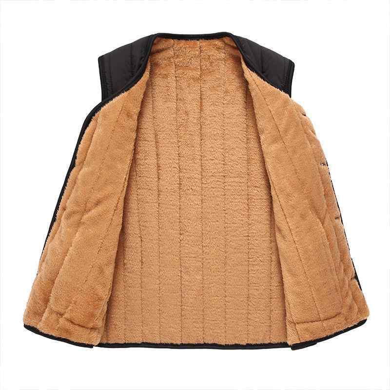 ベスト メンズ 中高年 父親 シニア 紳士 チョッキ ジレ アウター トップス ノースリーブ 秋冬 裏起毛 防寒 保温 暖かい 厚手 大きいサイズ ゆったり カジュアル 普段使い 部屋着 散歩 お出かけ 無地 軽量 ブラック グレー ブラック vision-stores-10274761 ビジョンストア パッケージ画像