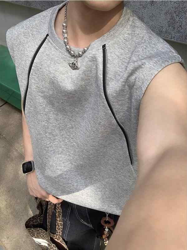タンクトップ メンズ トップス ベスト ノースリーブ 丸首 クルーネック シャツ ス...