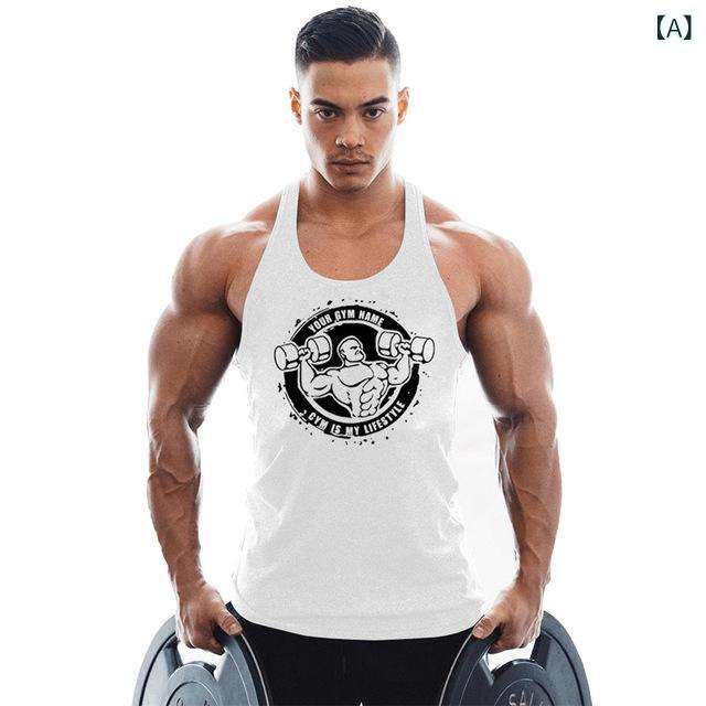 タンクトップ メンズ 男性用 ノースリーブ Tシャツ トップス カットソー 袖なし 筋肉 運動 フィットネス ジム トレーニング ランニング スポーツ ウェア 運動着 カジュアル 夏 サマー 伸縮性 通気性 吸汗速乾 ゆったり 大きめ 部屋着