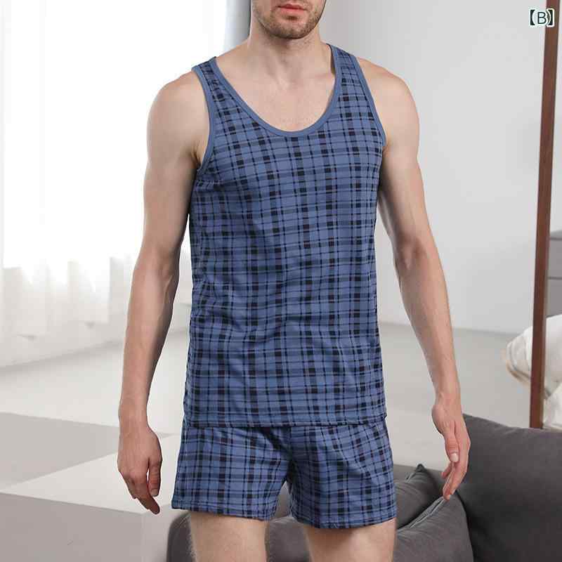 タンクトップ メンズ 男性用 ノースリーブ インナー 下着 肌着 ランニングシャツ トップス 上着 セットアップ 上下セット パンツ ズボン ボトムス ハーフパンツ 中老年 シニア 紳士 綿100% コットン 運動 スポーツ 部屋着 ルームウェア 普段使 vision-stores-10277243 ビジョンストア サンプル画像3