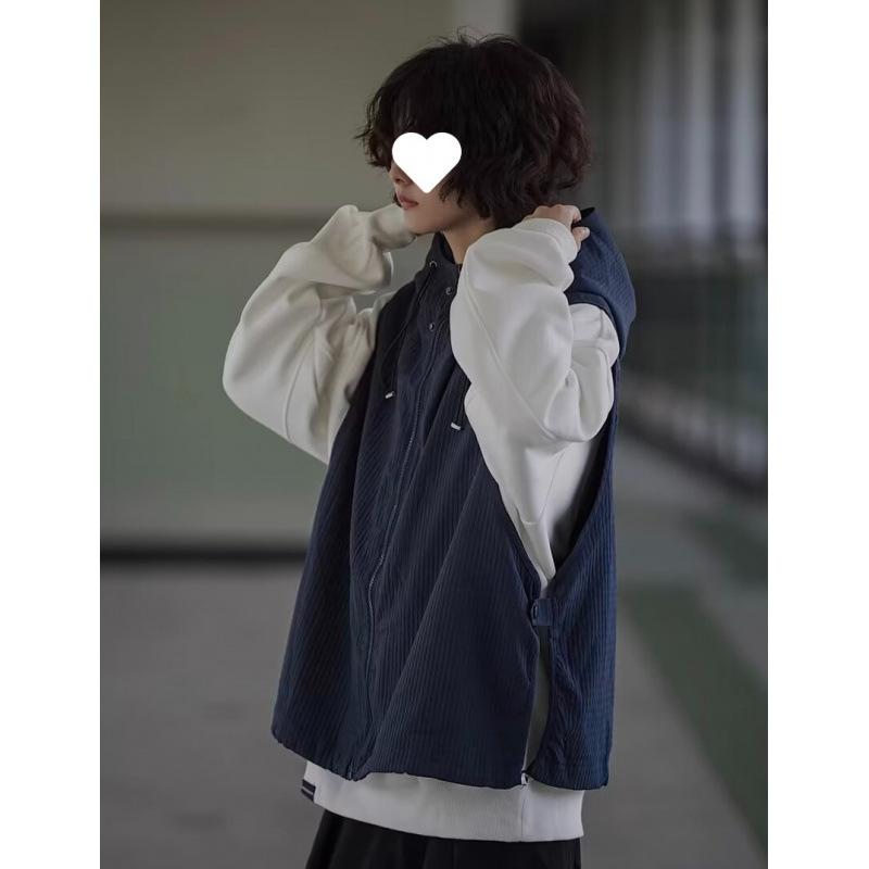 ベスト メンズ レディース ユニセックス 男女兼用 フード付き 前開き ジップアップ アウター トップス ノースリーブ 袖なし 工装風 ワークスタイル ミリタリー カジュアル アウトドア キャンプ 釣り 登山 レジャー スポーツ 普段使い 伸縮性 軽量
