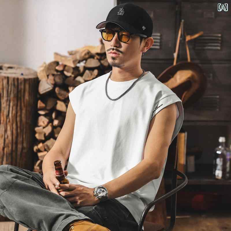 タンクトップ メンズ 男性用 ノースリーブ tシャツ トップス カットソー 接触冷感 涼しい 涼感 撥水 速乾 伸縮性 ストレッチ 軽量 ゆったり 大きいサイズ ビッグシルエット カジュアル ルームウェア 部屋着 運動着 スポーツ 春夏 サマー