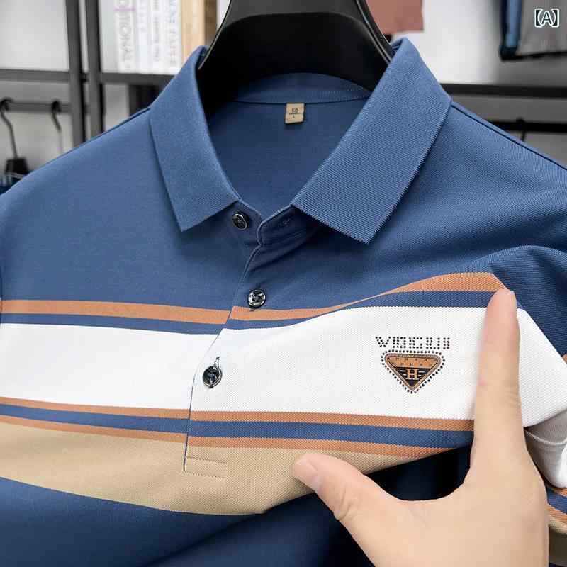 ポロシャツ メンズ 半袖 Tシャツ トップス 襟付き 接触冷感 涼しい 軽量 薄手 無地 伸縮性 カットソー カジュアルシャツ 普段使い 通勤用 男性用 紳士用 父の日 ギフト 贈り物 プレゼント シニア おじさん 40代 vision-stores-10278781 ビジョンストア パッケージ画像