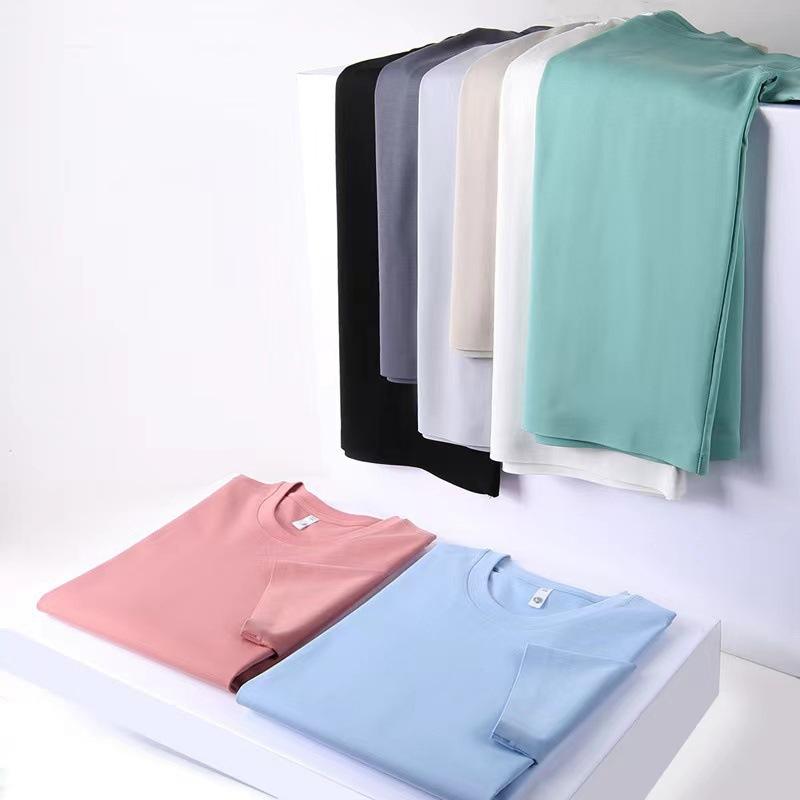 Tシャツ メンズ 半袖 丸首 クルーネック 接触冷感 シルケット綿 ティーシャツ トップス 男性用 カットソー 縫い目なし 重厚 無地 ルーズ ゆったり カジュアル 涼しい プルオーバー インナー 薄手 スポーツ ゴルフ デイリー