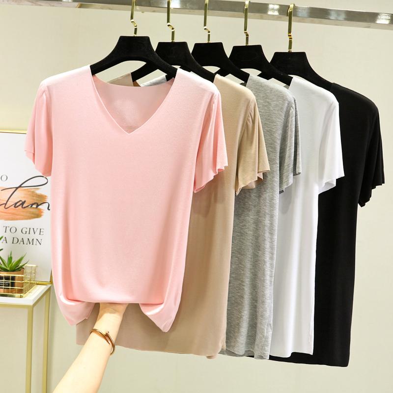 ・カテゴリ: Tシャツ・スタイル: 都会的カジュアル、シンプル・主な素材: モダール 81%-90%・裏地素材: モダール 81%-90%・ネックライン: Vネック・袖丈: 半袖・シルエット: ルーズフィット・着丈: 普通丈(約50cm-65cm)・柄: 無地・デザイン要素: 切り替え・カラー展開: ブラック、ホワイト、オレンジ、ライトグリーン、ライトグレー、ライトピンク、ローズピンク、ライトカーキ・サイズ展開: M、L、XL、XXL