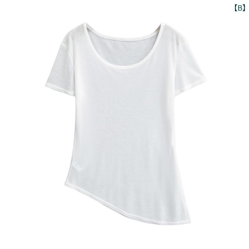 ビジョンストアのTシャツ カットソー トップス レディース 長袖 肩出し オフショル アシンメトリー スリット ボートネック プルオーバー スッキリ 華奢見え 細見え シンプル 無地 カジュアル 部屋着 普段使い デート ルームウェア｜アングル3