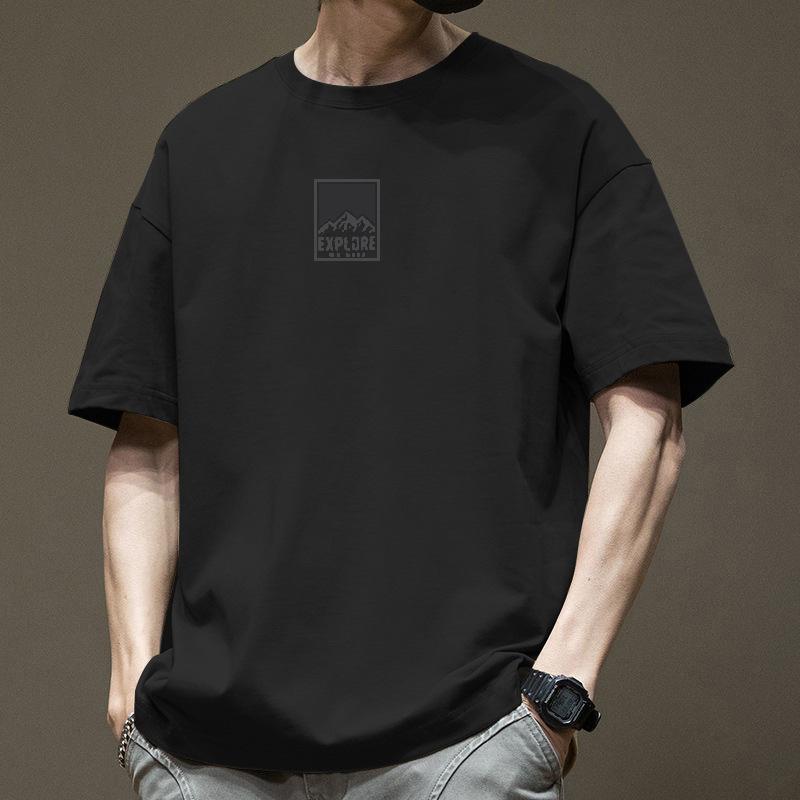 Tシャツ メンズ 半袖 カットソー トップス 新疆綿 100% プレミアムコットン 重磅 ...