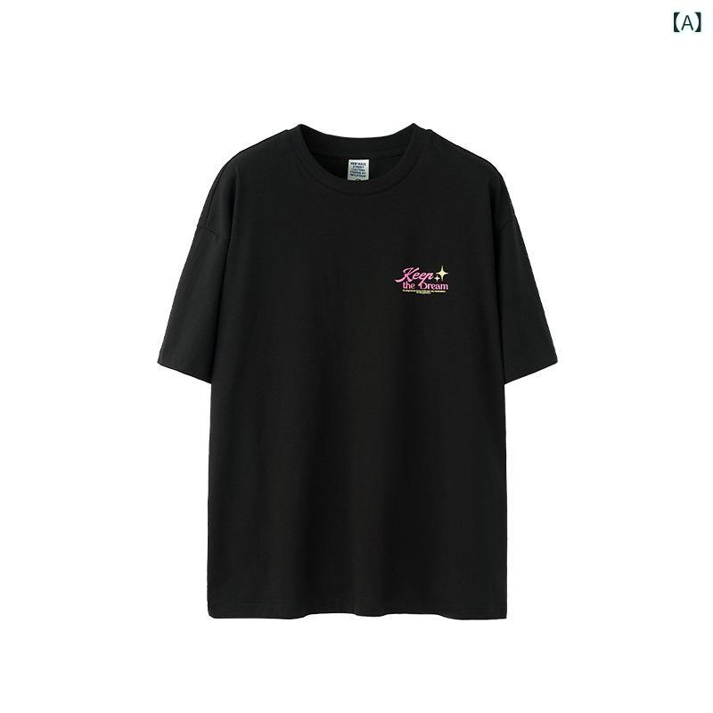 Tシャツ メンズ 半袖 カットソー トップス アメリカン プリント 街頭風 ストリート系 ビッグシルエット オーバーサイズ 宽松 ゆったり プルオーバー クルーネック カジュアル 丸首 ティーシャツ 春夏 vision-stores-10285090 ビジョンストア サンプル画像2