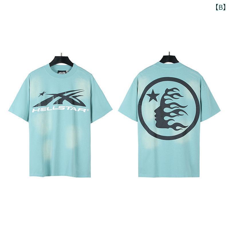 Tシャツ メンズ レディース 半袖 トップス カットソー プルオーバー チュニック クルーネック 丸首 接触冷感 吸湿速乾 伸縮性 ストレッチ ストリート アメリカン カジュアル プリント ロゴ 地獄の星 綿 コットン 春夏 ゆったり 大きいサイズ 快適 vision-stores-10285667 ビジョンストア サンプル画像3
