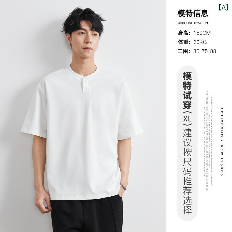 ・カテゴリ: Tシャツ・スタイル: カジュアル・主な素材: シルケットコットン66.2%・ネックライン: クルーネック・袖丈: 半袖・袖型: レギュラー・シルエット: ルーズフィット・柄: 無地・厚さ: 普通・カラー展開: ホワイト、カーキ、ブラック・サイズ展開: M、L、XL、XXL、XXXL・対象: メンズ・仕様: プルオーバー、フードなし、タグあり、襟ネームあり・重量: 210g