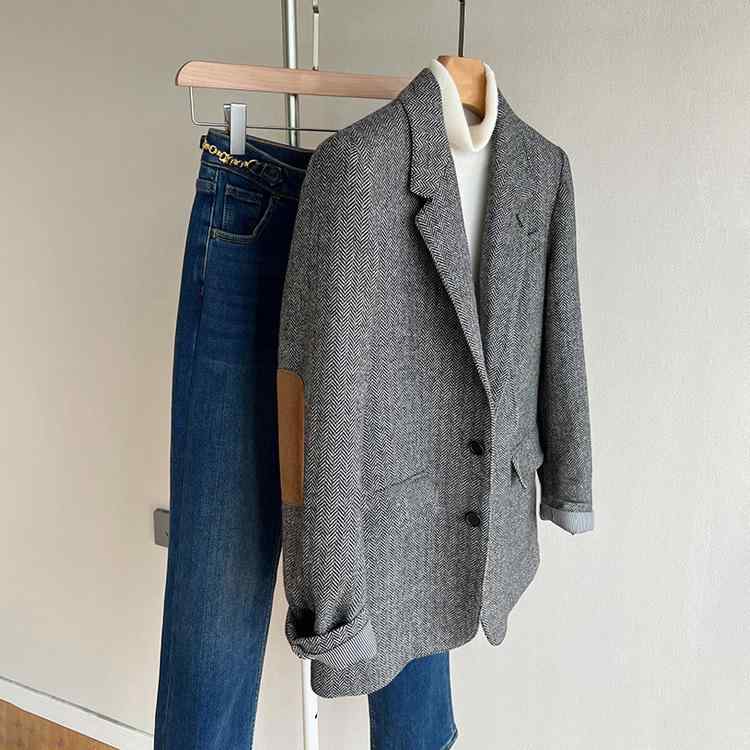 楽天市場】ツイード ジャケット エルボーパッチの通販