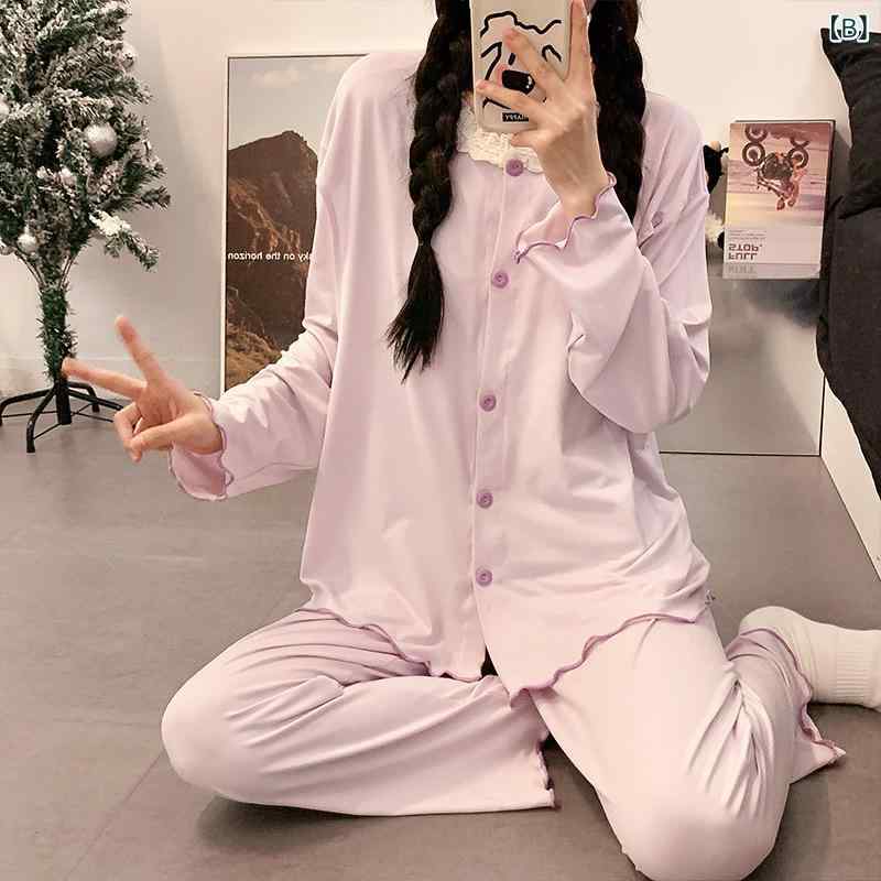 マタニティ パジャマ レディース 授乳服 長袖 長ズボン 授乳口付き 産前 産後 部屋...