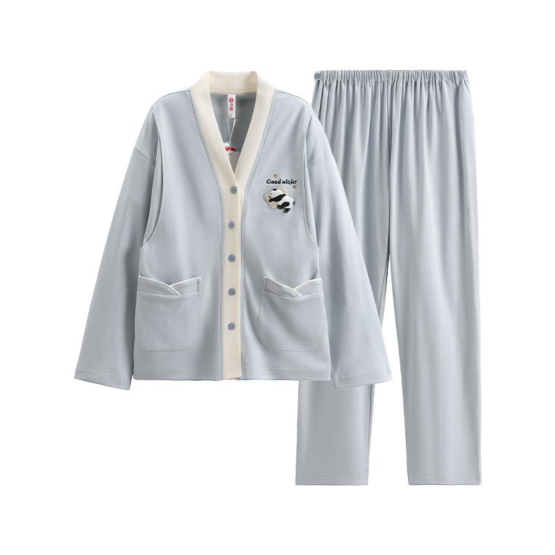パジャマ レディース 長袖 授乳服 産後 妊婦 ルームウェア 上下セット オールシー...