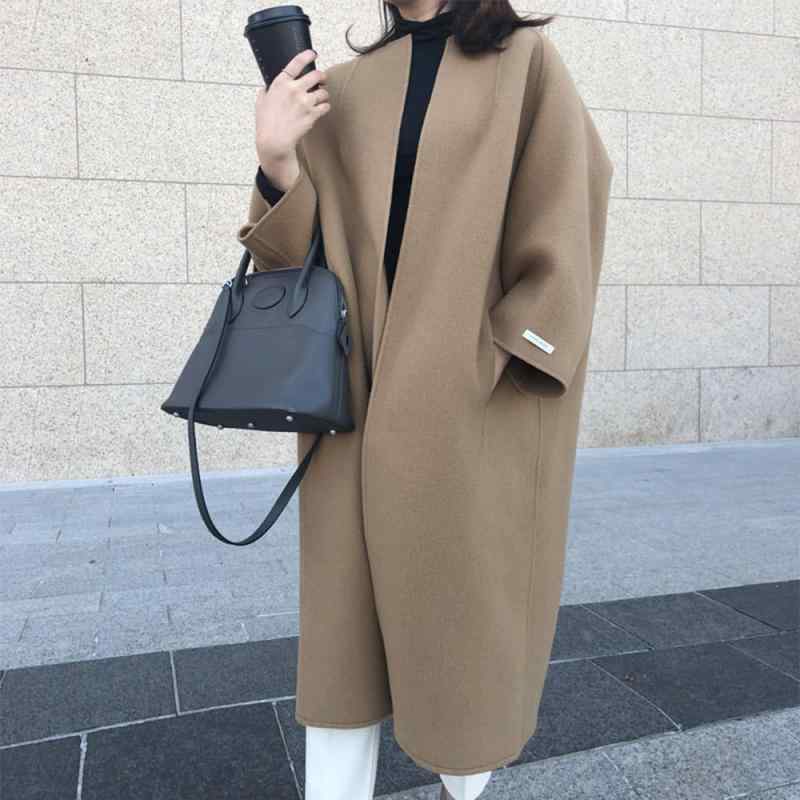 コート レディース 秋冬 ロング丈 チェスターコート アウター 無地 カジュアル 通勤 韓国ファッション ゆったり ストレートシルエット 7色