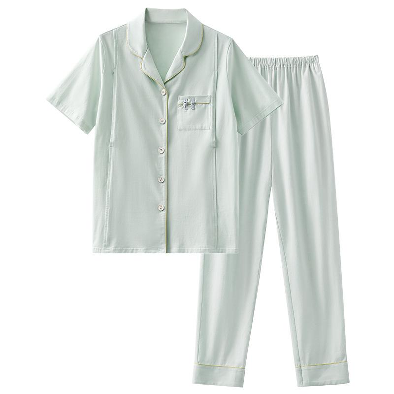 パジャマ レディース マタニティ 授乳服 ルームウェア 半袖 胸パッド付き 産前 産...