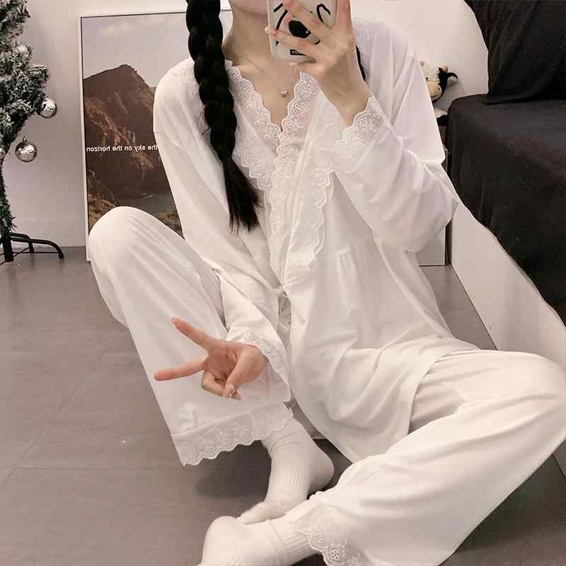 マタニティ パジャマ レディース 春夏 前開き ネグリジェ 産後 授乳服 ルームウェア 授乳パジャマ 和風 妊婦服 白 ホワイト 姫系 かわいい 部屋着 ゆったり マタニティウェア 入院着 ママ 出産祝い ギフト 産前産後・素材: アイスシルクコットン・スタイル: セットアップ・主素材: 綿50%-70%・袖丈: 長袖・パンツ丈: 長ズボン・カラー展開: ホワイト・サイズ展開: L,XL,2XL,3XL・雰囲気: シンプルカジュアル・生地の厚さ: 薄手(121-140g/平方メートル)