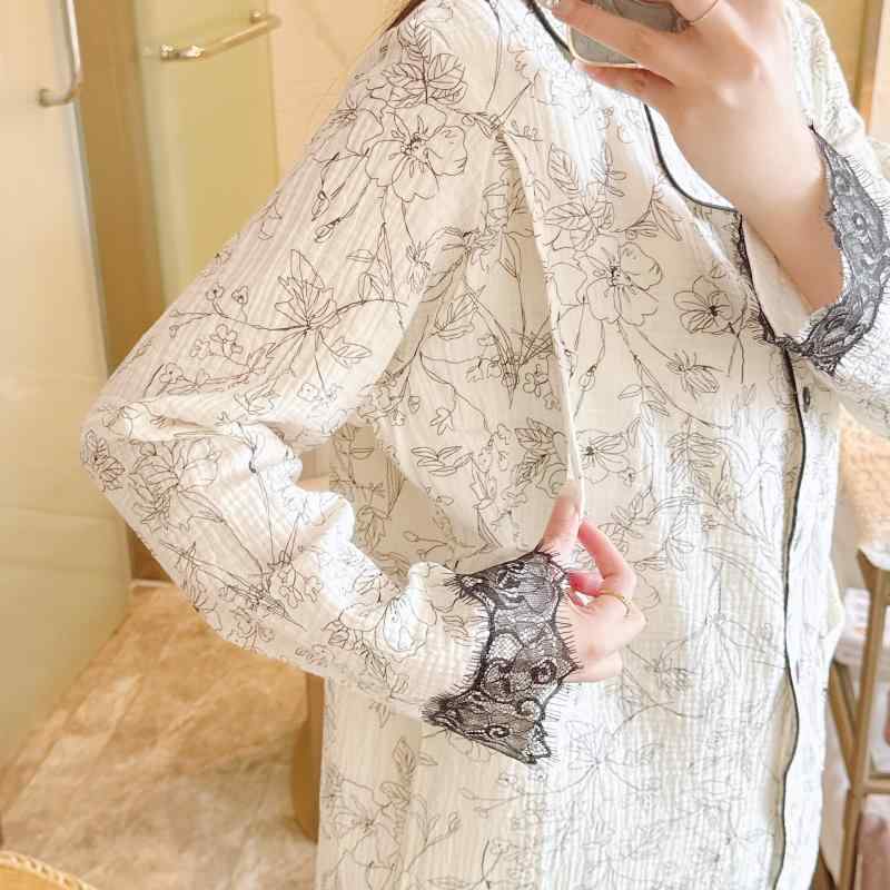 マタニティパジャマ レディース 上下セット 綿 二重ガーゼ 大きいサイズ 妊婦 授乳...