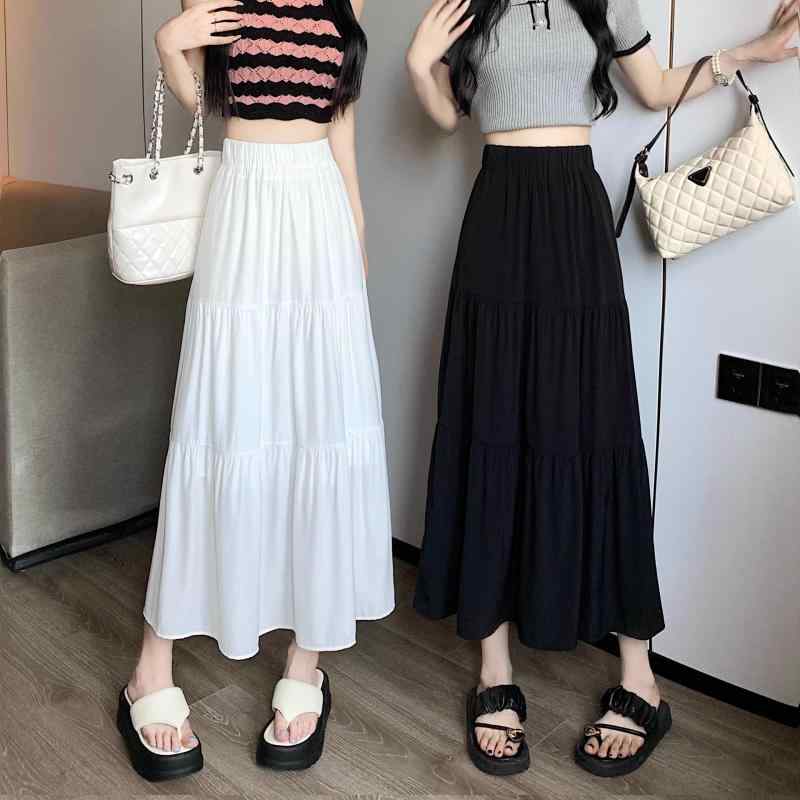 ロングスカート レディース プリーツ ハイウエスト 黒 Aライン 脚長効果 細見え 春服 シンプル 上品 カジュアル・パターン: 無地・加工: 切り替え・素材: ポリエステル・スカートの形: Aライン・スカート丈: ロング・カラー展開: ホワイト、ブラック・サイズ展開: XS,S,M,L,XL,2XL,3XL・スタイル: ガーリー、プレッピー・スカートタイプ: スカート・伸縮性: 微ストレッチ