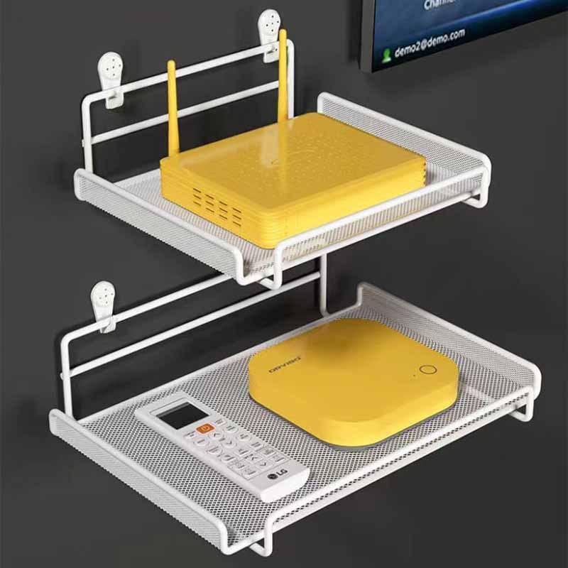 収納ボックス ルーター収納 壁掛け棚 ラック 壁面収納 穴あけ不要 WiFi収納 隠す収納 省スペース インテリア雑貨 多機能 収納棚 ホワイト・機能: 多用途・素材: 炭素鋼・スタイル: 現代シンプル・設置方法: フック式・段数: 1段・収納場所: デスクトップ収納、リビング収納・カラー展開: ホワイト（中号）、ブラック（中号）、ホワイト（大号）、ブラック（大号）、ホワイト（中号2段）、ブラック（中号2段）、ホワイト（大号2段）、ブラック（大号2段）・デザイン: シンプル・対象品目: 電子機器