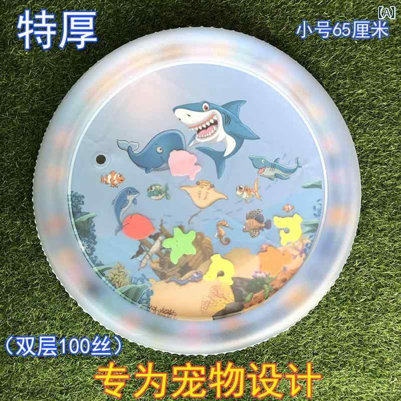 ペット用 冷却マット 充气 パット 水遊び 暑さ対策 冷感マット 厚手 丈夫 ペットマット おもちゃ 海洋生物柄 犬 猫用 オールシーズン 室内 遊び道具 お手入れ簡単・素材: プラスチック・カラー展開: 加厚小号 350g, 加厚大号 750g, 普厚动漫海豚款 400g・対象: 犬