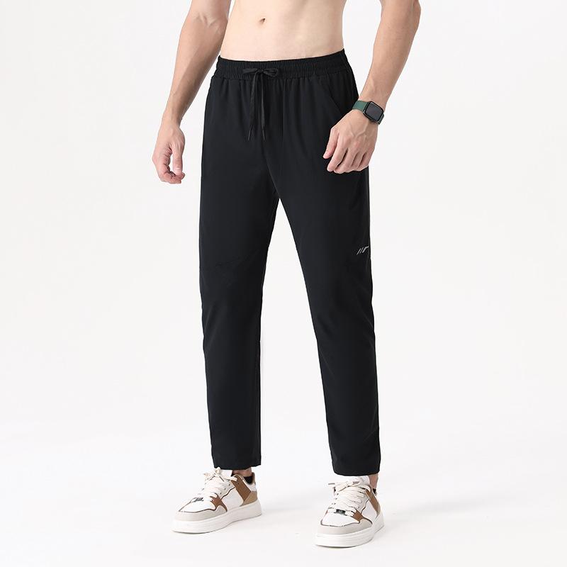 スポーツパンツ メンズ 接触冷感 速乾 ロング丈 トレーニング ウェア ランニング 筋トレ ヨガ 運動 ズボン ボトムス ゆったり 通気性 オールシーズン