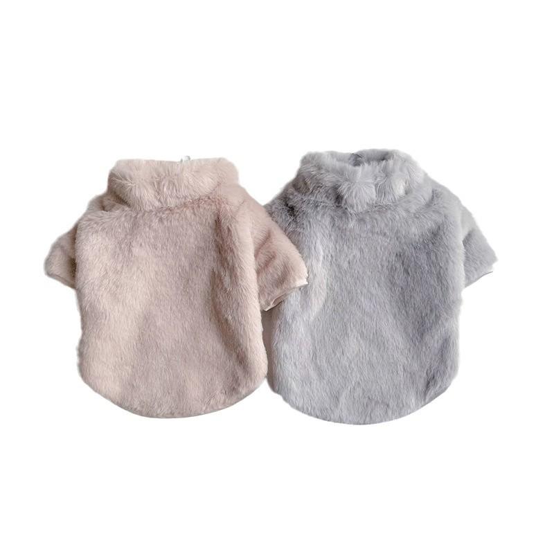 ペット 服 秋冬 厚手 防寒 抜け毛防止 アウター 犬 女の子 男の子 中小型犬 マルチーズ 暖かい おしゃれ 保温・素材: 仿兔毛・製品カテゴリ: 棉衣・スタイル: カジュアル・対象: ペット用・カラー展開: 奶油粉, 浅灰色・サイズ展開: XS(1-2kg), S(2.5-3kg), M(3.5-4.5kg), L(5-6.5kg), XL(7-8.5kg)