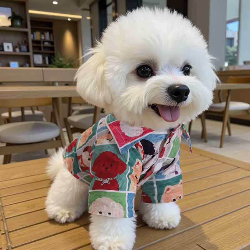 ペット 服 シャツ 女の子 犬用 プリント おしゃれ お出かけ 普段着 散歩 小型犬 マルチーズ ヨークシャーテリア ドッグウェア・素材: ポリエステル・カテゴリ: ペットウェア・スタイル: カジュアル・対象: ユニセックス・柄: 百狗図・サイズ展開: XS, S, M, L, XL