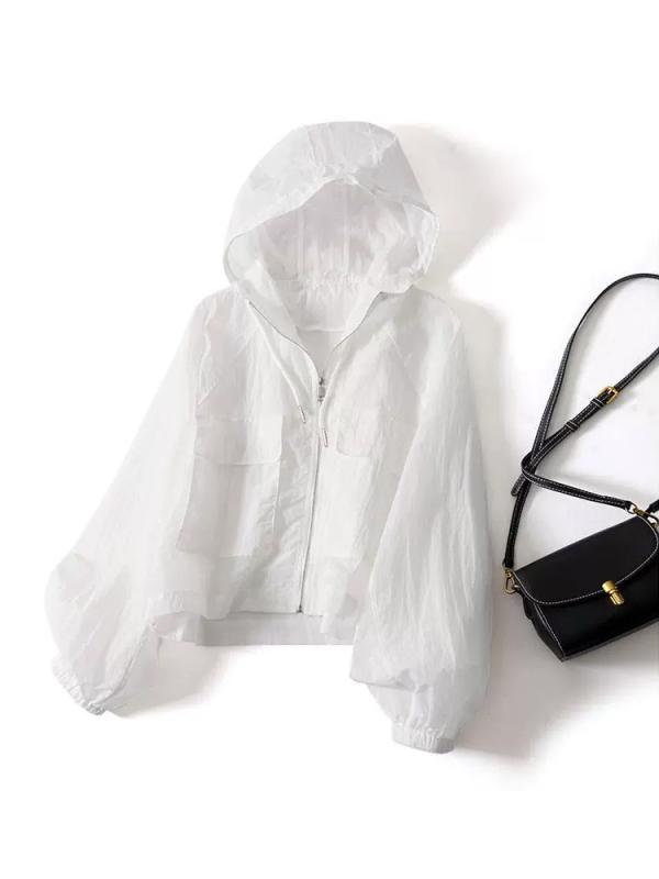 パーカー レディース アウター 長袖 フード付き ショート丈 日焼け防止服 カジュアル 春夏 薄手 通気性 ポケット付き ラッシュガード 羽織り ライトアウター おしゃれ 無地・素材: ポリエステル100%・シルエット: ルーズ・厚さ: 薄手・着丈: 普通(50-65cm)・袖丈: 長袖・袖タイプ: ラグランスリーブ・ネックライン: フード付き・デザイン: ポケット・加工: 形態安定・カラー展開: グレー, ホワイト, ピンク・サイズ展開: M(50kg以内), L(50-57.5kg), XL(57.5-65kg), XXL(65-75kg)・スタイル: カジュアル・対象年齢: 大人・性別: 女性・カテゴリー: アウター