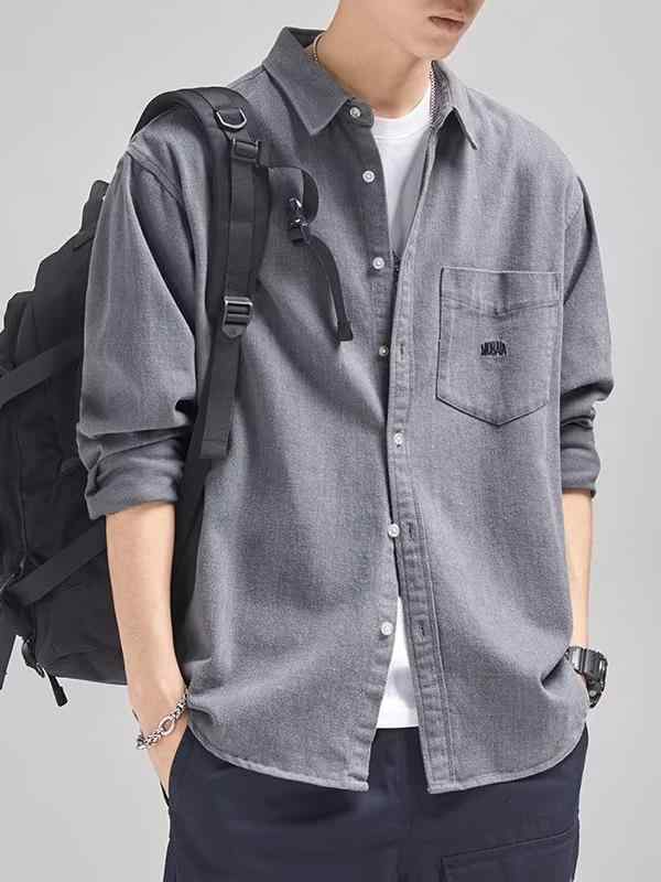 シャツ メンズ 長袖 コーデュロイ 裏起毛 厚手 ビッグシルエット アメリカン レトロ カジュアル 冬服 アウター