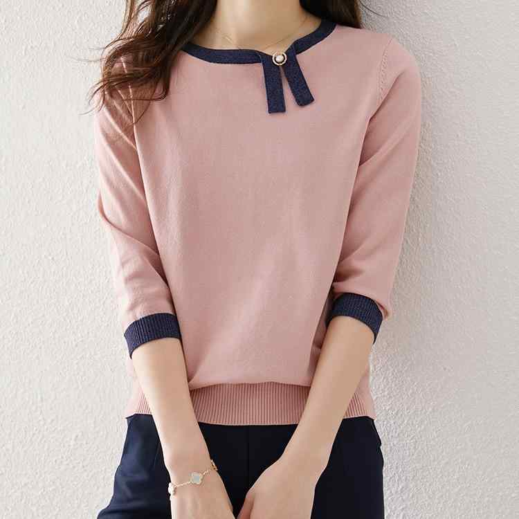 ニット レディース 七分袖 Tシャツ トップス カットソー バイカラー アシンメトリー デザイン ニットソー プルオーバー 春秋 おしゃれ カジュアル きれいめ・素材: 毛織物・主な成分: ポリエステル・柄: 無地・スタイル: 直筒型・袖丈: 五分袖・工芸: ニット・フィット感: ルーズフィット・着丈: 約50-65cm・ネックライン: クルーネック・袖のタイプ: 通常袖・流行の要素: バイカラー・カラー展開: 珊瑚粉, 薄荷緑, クリーム杏・サイズ展開: ワンサイズ・テイスト: 清潔感のある甘めスタイル・主な成分割合: 80-90%・スタイル: 甘め・カテゴリ: Tシャツ