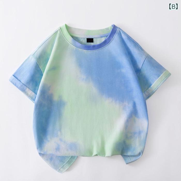 Tシャツ 女の子 キッズ 半袖 カットソー タイダイ グラデーション トップス 夏服 おしゃれ 子供服 vision-stores-10337172 ビジョンストア サンプル画像3