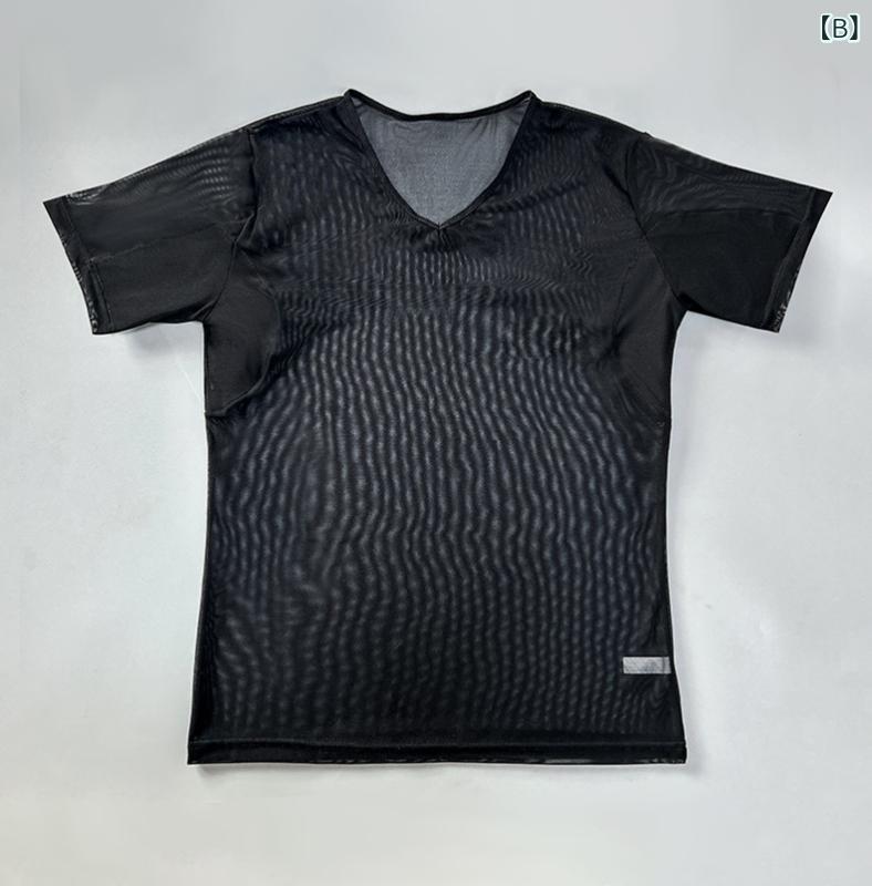 インナー メンズ 脇汗パッド付き 半袖シャツ メッシュ 吸汗 速乾 脇汗対策 タンクトップ vision-stores-10341645 ビジョンストア サンプル画像3
