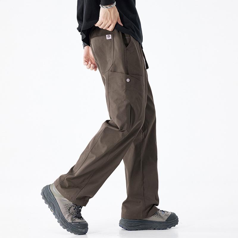 カーゴパンツ メンズ ストレートパンツ パラシュートパンツ ワークパンツ 登山パンツ ロング丈 カジュアルパンツ 高級感 オールシーズン