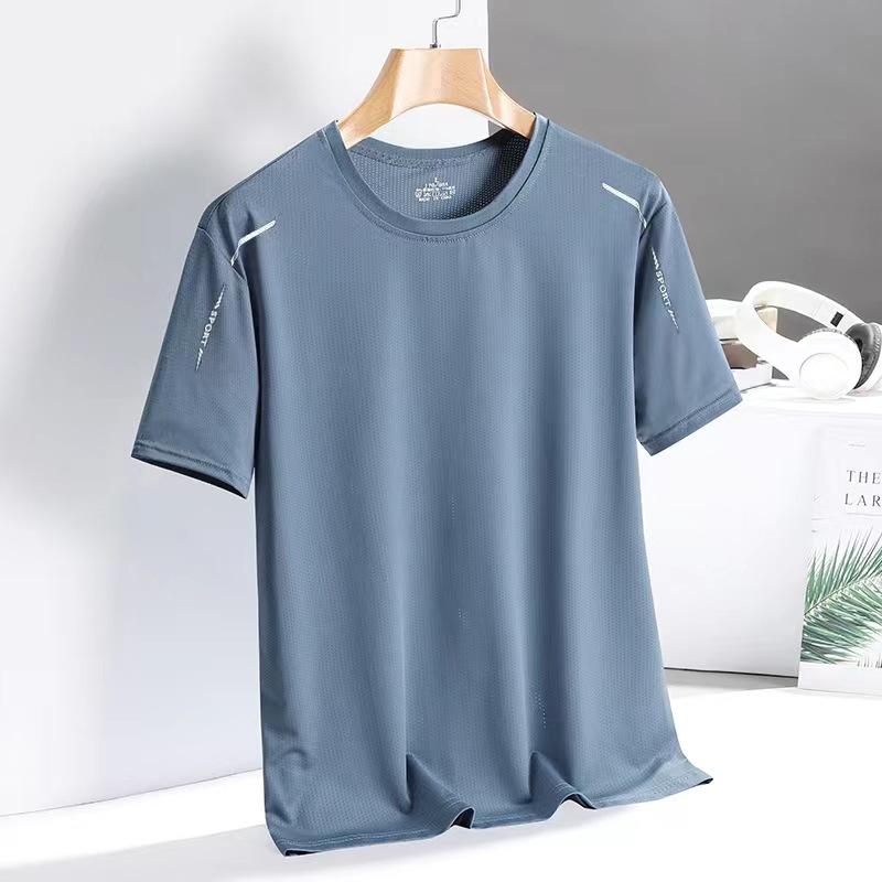 Tシャツ メンズ レディース 半袖 無地 丸首 トップス 接触冷感 メッシュ 通気性 ゆったり ビッグシルエット カジュアル 作業着 汗じみ防止 オールシーズン