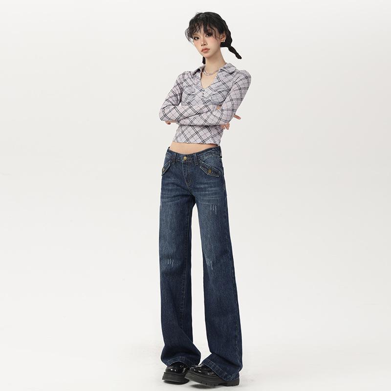 デニムパンツ レディース ロング丈 ハイウエスト ワイドパンツ 伸縮性 ストレッチ 楽ちん ゆるっと ズボン 美脚効果 ゆったり カジュアル 体型カバー デニム オールシーズン
