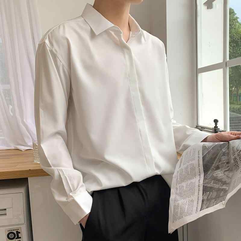 シャツ メンズ 長袖 接触 涼しい トップス 無地 カジュアル 通勤 通学 アウトドア おしゃれ 普段使い 軽い 薄手 爽やか 春夏用 ビッグシルエット シンプル・カテゴリ: シャツ・素材: ポリエステル100%・生地の番手: 20番手・シルエット: ルーズ・襟: 襟付き・袖丈: 長袖・柄: 無地・厚さ: 薄手・サイズ規格: 大きいサイズ・カラー: ホワイト、ブラック、ダークグリーン、ホワイト(長袖)・サイズ: M, L, XL, 2XL, 3XL・対象年齢: 大人・スタイル: カジュアル・ジャンル: トレンド・対象: メンズ