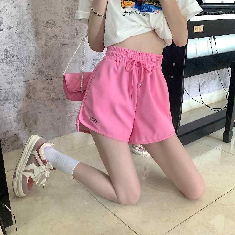 ショートパンツ レディース ピンク ホワイト ショートパンツ ハイウエスト Aライン 闊脚パンツ 伸縮性 スポーツウェア フィットネス ランニングパンツ 美脚効果 オールシーズン 普段使い トレーニング カジュアル 無地