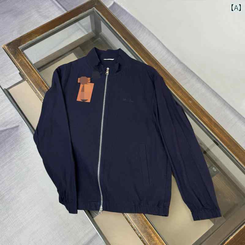 ビジョンストアのジャケット メンズ スタンドカラー 上品 クラシカル カジュアル 普段使い 通勤用 ショート丈 ブルゾン アウター 軽量 無地 羽織り おしゃれ 紳士服 秋冬｜アングル2