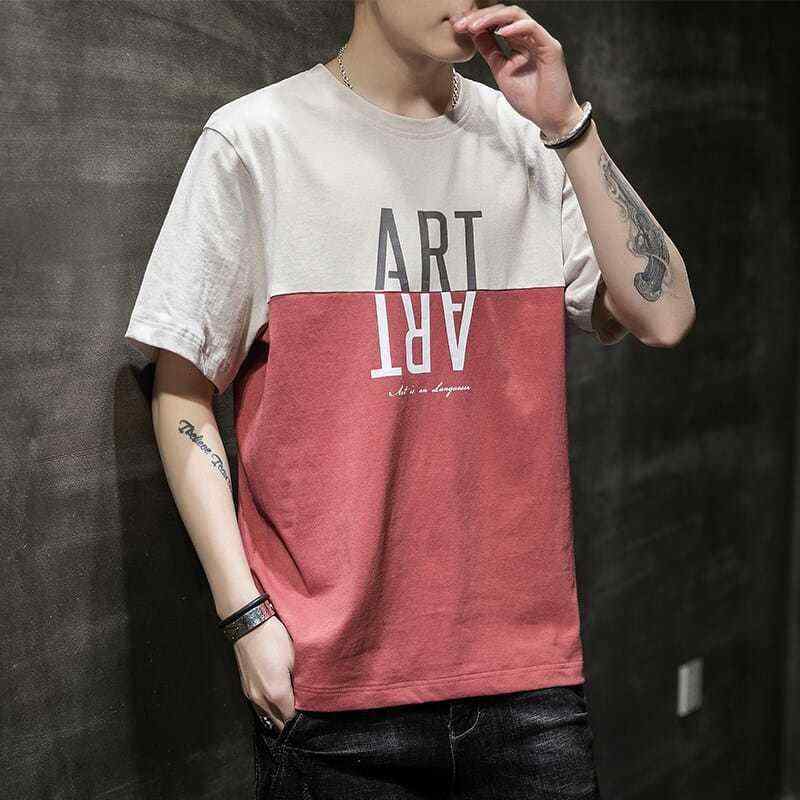 Tシャツ メンズ 半袖 重ね着風 五分袖 トップス 韓国風 カジュアル ゆったり 春夏・スタイル: 韓国風・素材: ポリエステル繊維 95%・柄: アルファベット、幾何学模様・フィット感: ルーズ・ネックライン: クルーネック・袖丈: 半袖・袖型: レギュラー・フード: なし・厚さ: 薄手・シーン: カジュアル・詳細: プリント・加工: 形態安定加工・カラー展開: グリーン、グレー、ホワイト、ブラック、イエロー・サイズ展開: M,L,XL,2XL,3XL・重量: 180g以下・性別: 男性・カテゴリ: Tシャツ