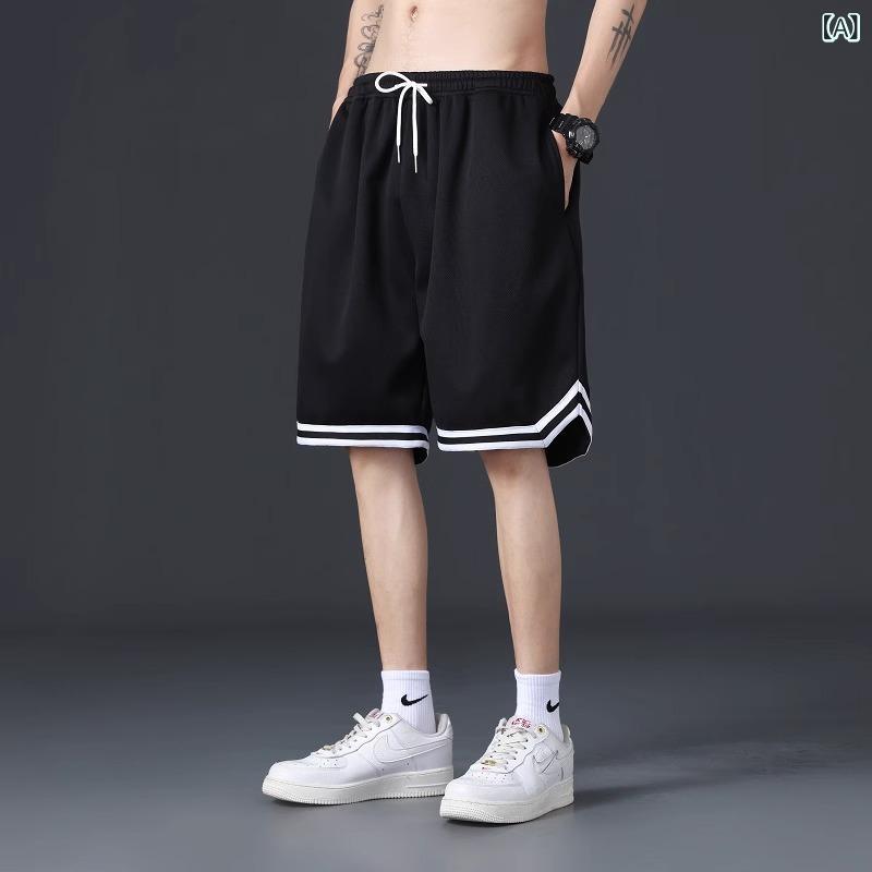 ショートパンツ メンズ ハーフパンツ バスケットボールパンツ 接触 速乾 通気性 メッシュ スポーツ カジュアル 薄手 夏 アメリカンスタイル・スタイル: 日系カジュアル・パンツシルエット: ストレート・パンツ丈: ショートパンツ・ウエスト: ミッドライズ・厚さ: 薄手・柄: 無地・誤差範囲: 0.3-3cm・季節: 夏・対象: 青少年・素材: ポリエステル100%・用途: カジュアル・裾の仕様: ストレート・加工: ノンアイロン加工・デザイン詳細: 裾リブ・伸縮性: 微ストレッチ・カラー: ブラック、ホワイト、グレー、スカイブルー・サイズ: M、L、XL、2XL、3XL、4XL・カテゴリ: スポーツ・カジュアルパンツ・機能: 通気性、耐摩耗性、高ストレッチ・対象年齢: 大人・性別: メンズ