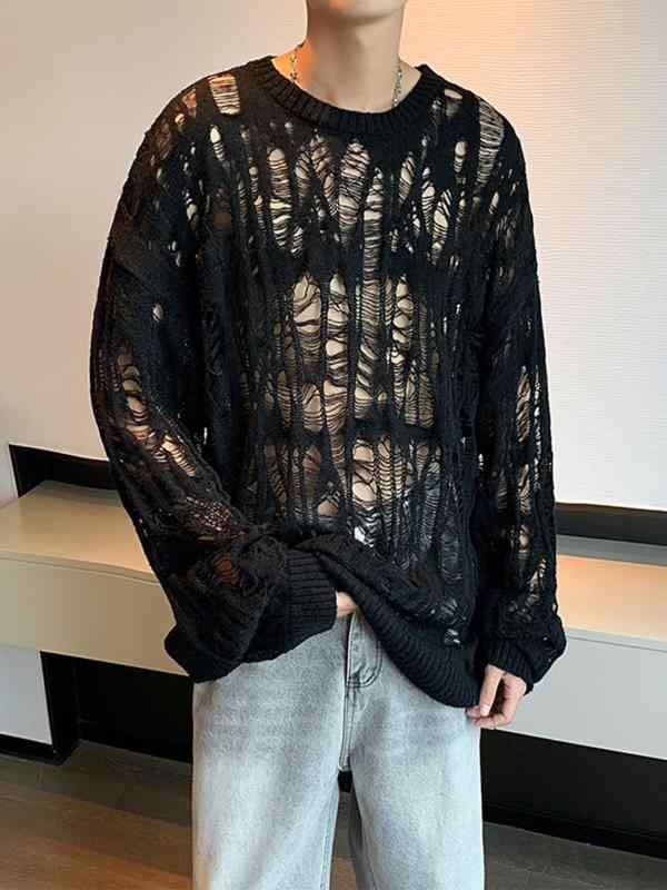 小 衆の デザイン 透かし 彫り プルオーバーの セーター 男性の 金 ゆったり サイズ カジュアル 万能の リラックス 風の 破れた 穴の ニットブラウストップスカテゴリー: 素材機能: 通気性ある,高弾性,その他商品番号: ニットセーターブランド: その他スタイル: プルオーバー,韓国語版バージョン: ルーズタイプ首輪の種類: ラウンドネック袖丈: 長袖厚さ: 薄い部分スタイル詳細: 中空淘宝網カテゴリー: ユースファッション(18～24歳)在庫があるかどうか: はい在庫の種類: 注文全体群衆に適しています: ティーンエイジャー発売年・シーズン: 2025年春生地名: 化学繊維混紡主な生地構成: ポリエステル繊維(ポリエステル)主な生地成分の含有量: 68適用可能なシナリオ: レジャー適した季節: 春と秋対象者: ティーンエイジャー色: 黒,アプリコット,黄色,紫サイズ: M,L,XL,2XL,3XL職人技: ノーアイロン処理専用の源ですか?: いいえオリジナルデザイン: いいえ品質検査報告書番号: -対象年齢層: 大人対象性別: 男性製品カテゴリー: ニットセーター