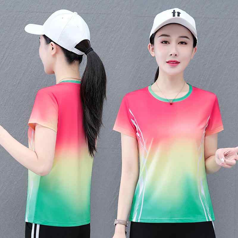 氷 糸 弾力 速 乾 グラデーション 色 合わせ カジュアル 半袖 ラウンド ネック Tシャツ 女性 夏 メッシュ 通気 性 ゆったり ボディ シャツ生地名: ポリエステル主な生地構成: ポリエステル（ポリエステル繊維）主な生地構成 2: スパンデックスパターン: カラーブロックスタイル: プルオーバー,カジュアルスタイル袖丈: 半袖職人技: コラージュ/スプライシング商品番号: MY2708Tシャツバージョン: 通常の服の長さ: 通常スタイル（50cm&amp;lt;長さ≦65cm）襟のタイプ: ラウンドネックスリーブタイプ: レギュラースリーブ人気要素: コントラストカラー発売年・発売時期: 2024年夏色: ピンク,ピンクパープル,黒,ライトパープル,オレンジ,Blue,RED,深い紫サイズ: M【推奨37.5-45kg】,L【推奨45-50kg】,XL [推奨 50-57.5kg],2XL [推奨 57.5-65kg],3XL [推奨 65-72.5kg],4XL [推奨 72.5-80kg]スタイルタイプ: 日本と韓国風レジャー主な生地成分の含有量: 90% (含む) ～ 95% (含まない)スタイルタイプ: 快適でカジュアル製品カテゴリー: Tシャツ主な生地成分2の含有量: 30%未満
